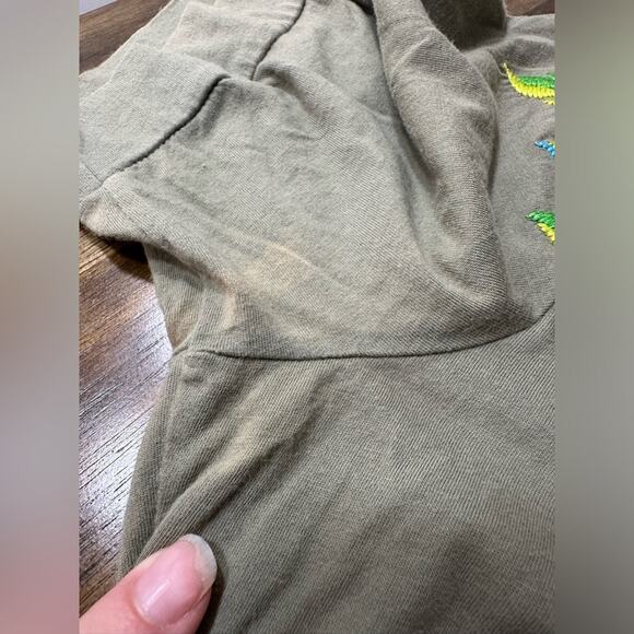 Johnny Was Vintage Tunic/ Dress Floral Embroidered Botton Front Pockets Green - Picture 6 of 9